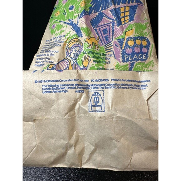 Vintage McDonald’s Happy Meal Bags Lot Barbie Hot Wheels 1991–1993 - Picture 10 of 10